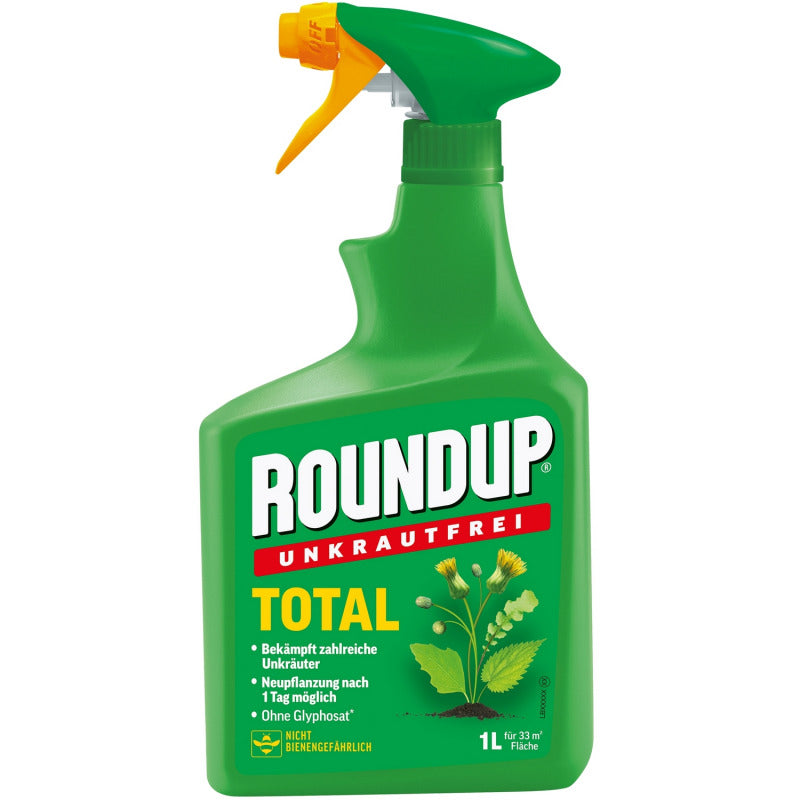 Spray anti-mauvaises herbes Roundup - Désherbant total non sélectif prêt à l'emploi (1L)