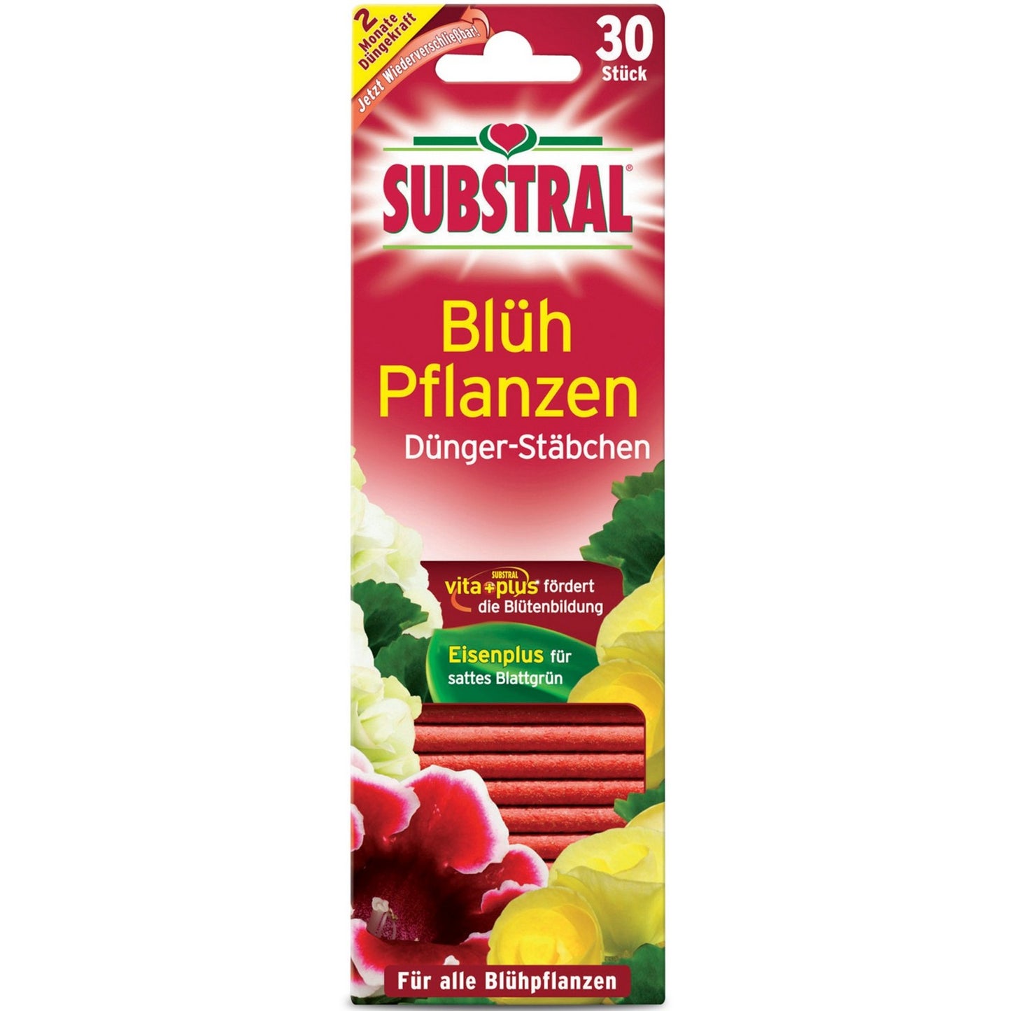 SUBSTRAL® Bâtonnets d'Engrais pour Plantes à Fleurs (30 bâtonnets)