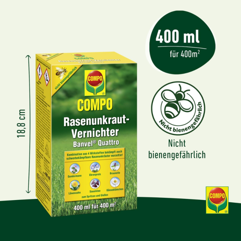 Compo Désherbant Sélectif Herbicide Puissant 2X400ml