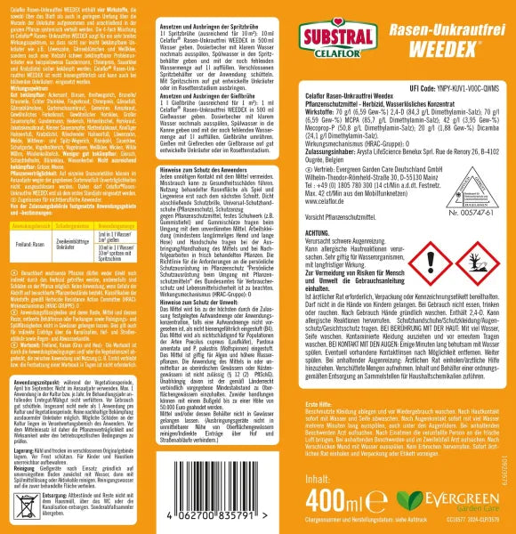 CELAFLOR WEEDEX Herbicide Désherbant Sélectif 2X400 ml