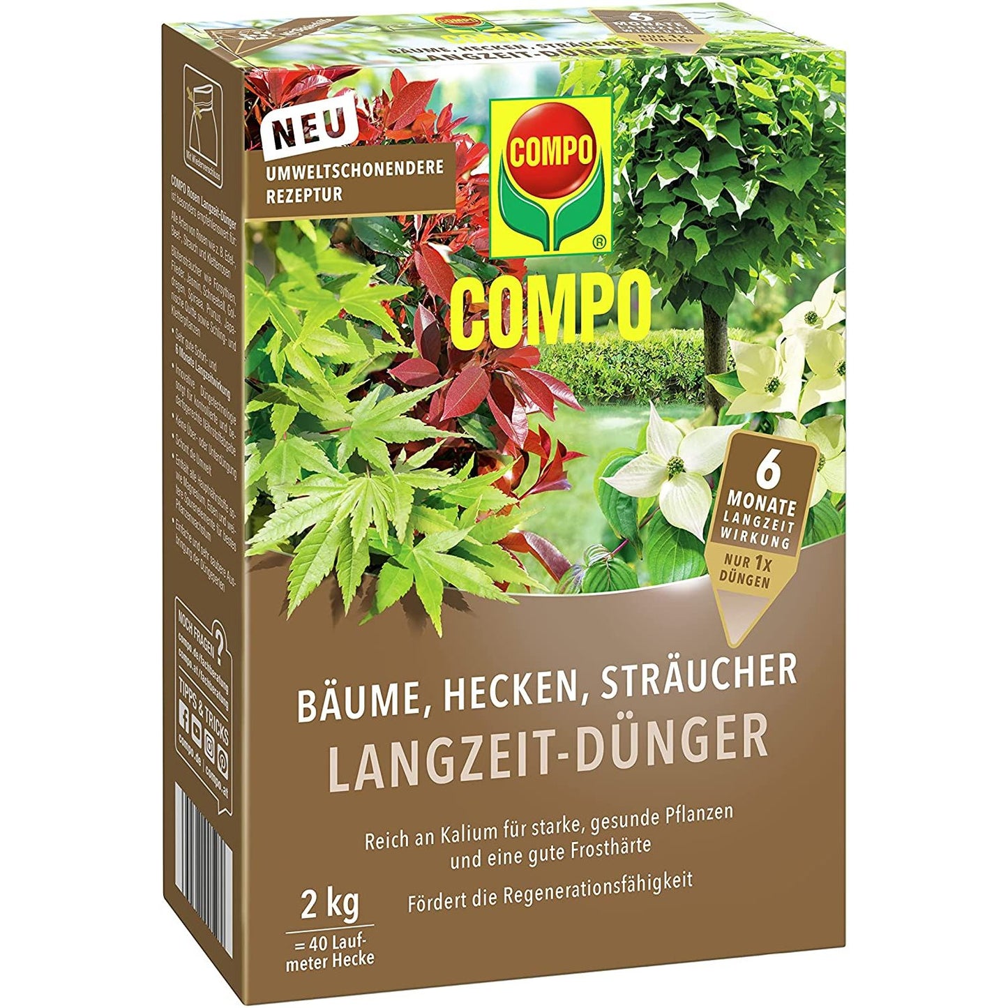 COMPO Engrais Longue Durée Arbres, Haies & Arbustes (2000 g)