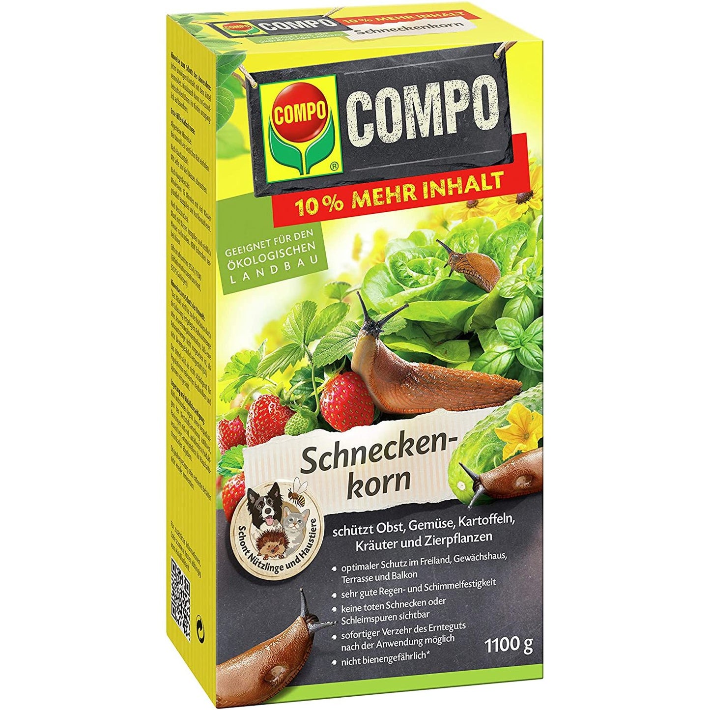 Granulés anti-limaces COMPO 1100g grand format pour potager et verger