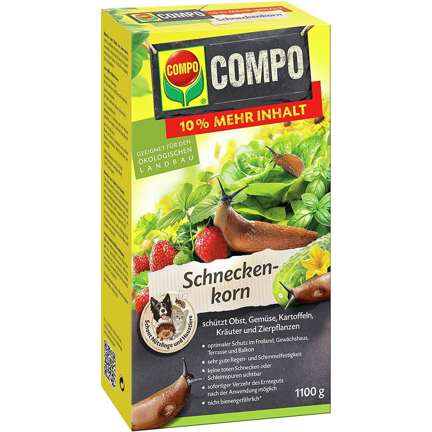 Granulés anti-limaces COMPO 1100g grand format pour potager et verger