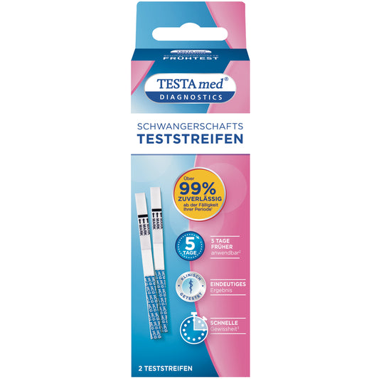 Bandelettes de test de grossesse TESTAmed® DIAGNOSTICS (2 pièces)