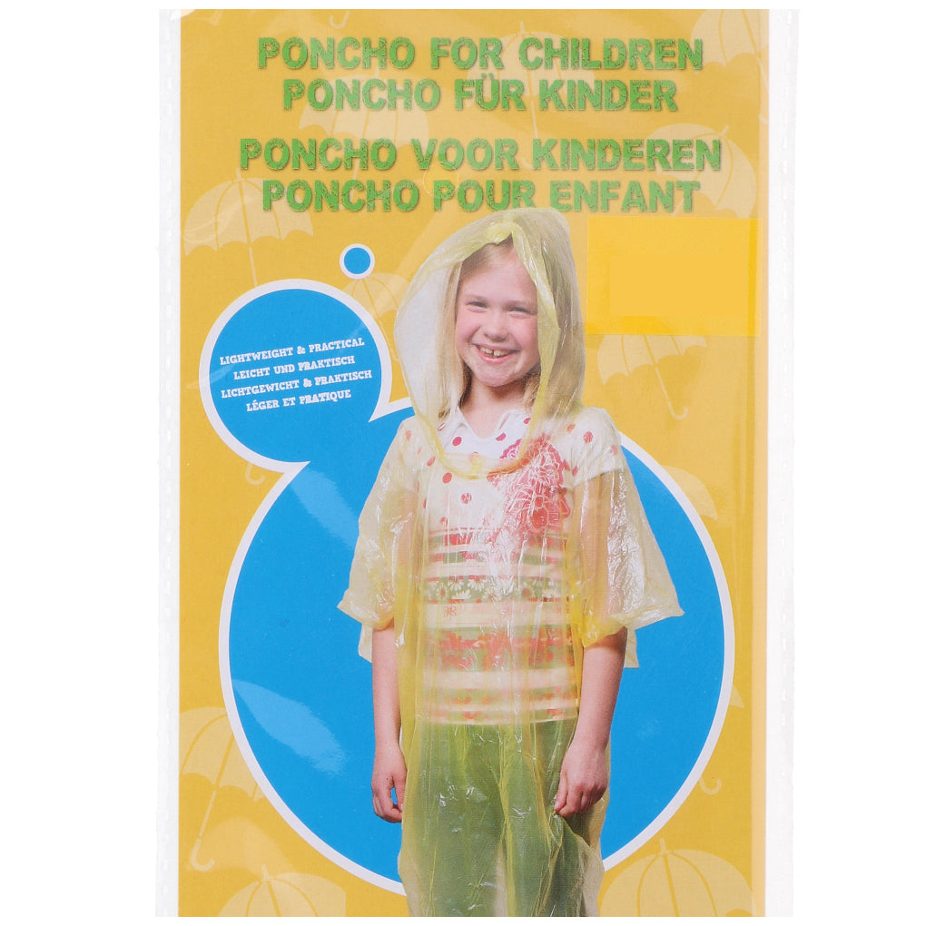 Poncho de Pluie d'Urgence Enfant - Jaune