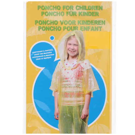 Poncho de Pluie d'Urgence Enfant - Jaune