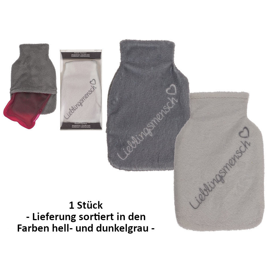 Chaufferette de poche housse polaire inscription Lieblingsmensch chauffe-mains cadeau hiver
