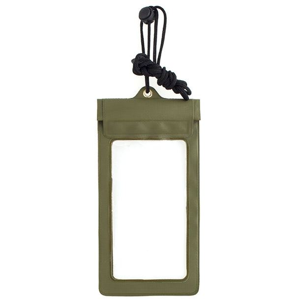 Pochette étanche verte pour smartphone randonnée plage bateau