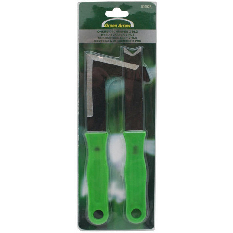 Set de 2 Grattoirs à Mauvaises Herbes en Acier Carbone