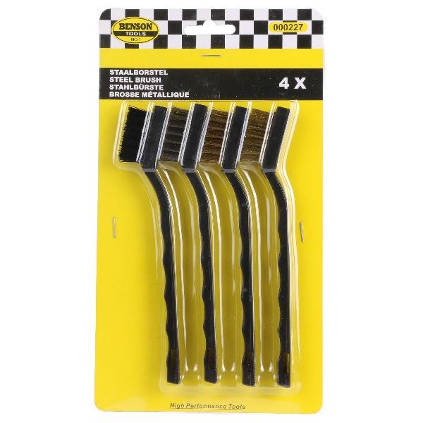 Set de Brosses Acier & Nylon (4 pièces)