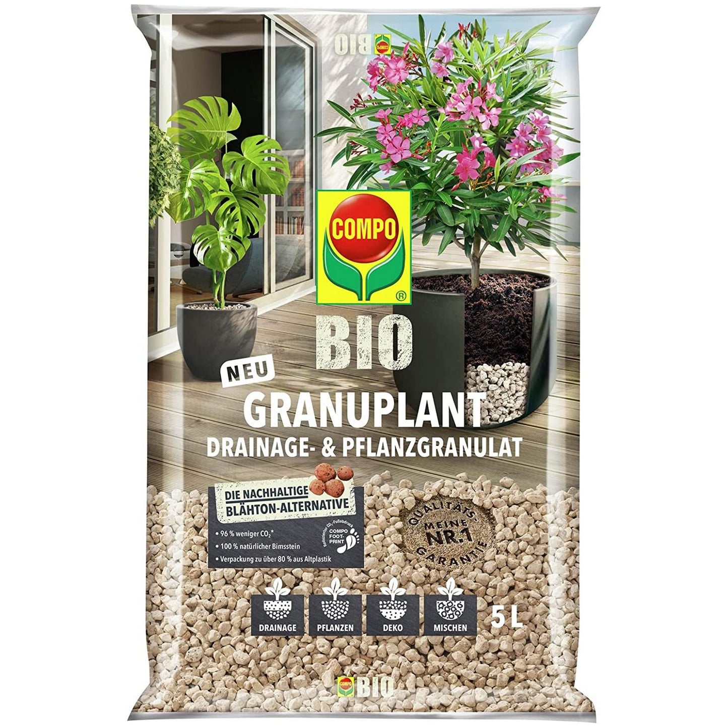 COMPO BIO GRANUPLANT® – Granulat de Pierre Ponce Drainant (5 L)