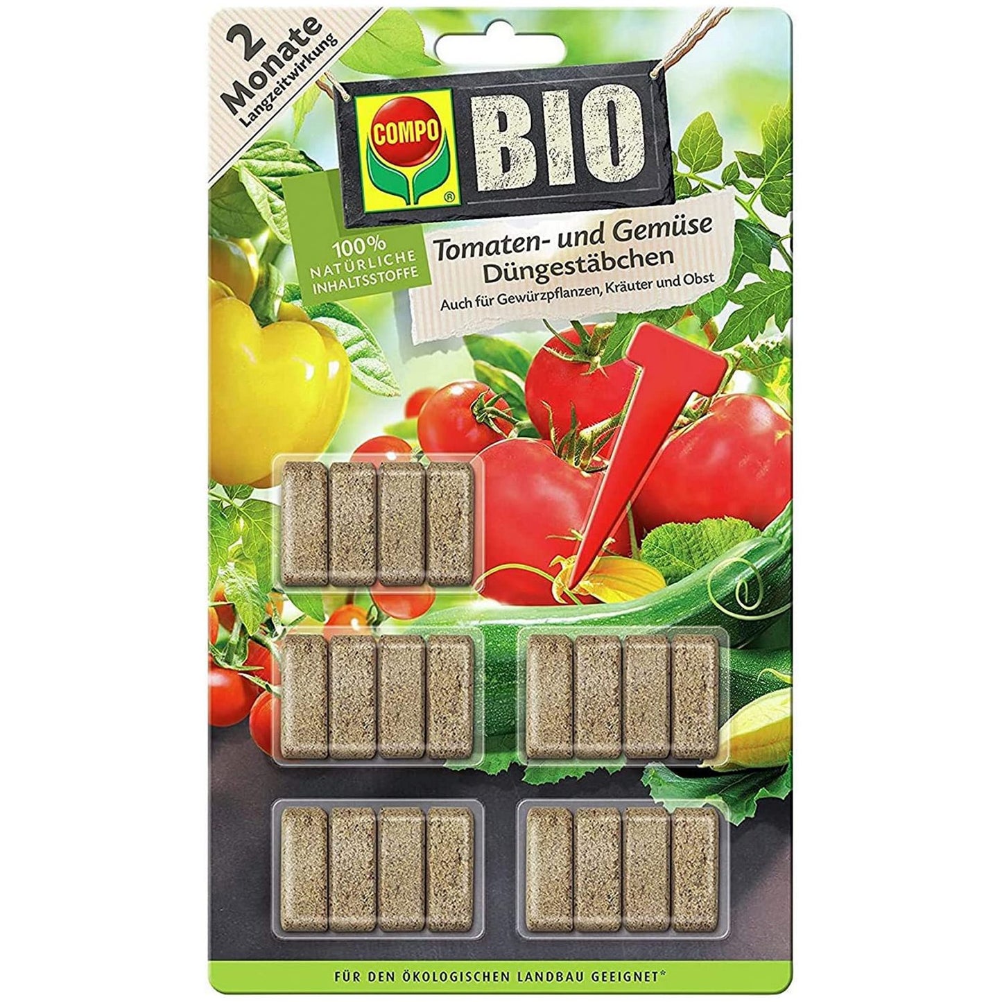 COMPO BIO Bâtonnets d'Engrais Tomates & Légumes (20 bâtonnets)