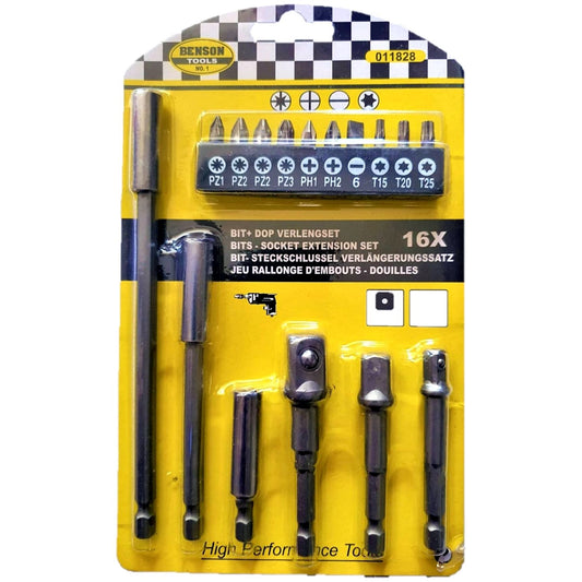 Set de Rallonges pour Embouts de Vissage (16 pièces)