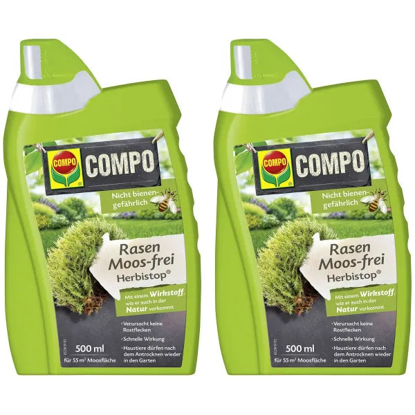 COMPO BIO Anti-mousse pour pelouse - 2X500 ml (pour 110 m²)