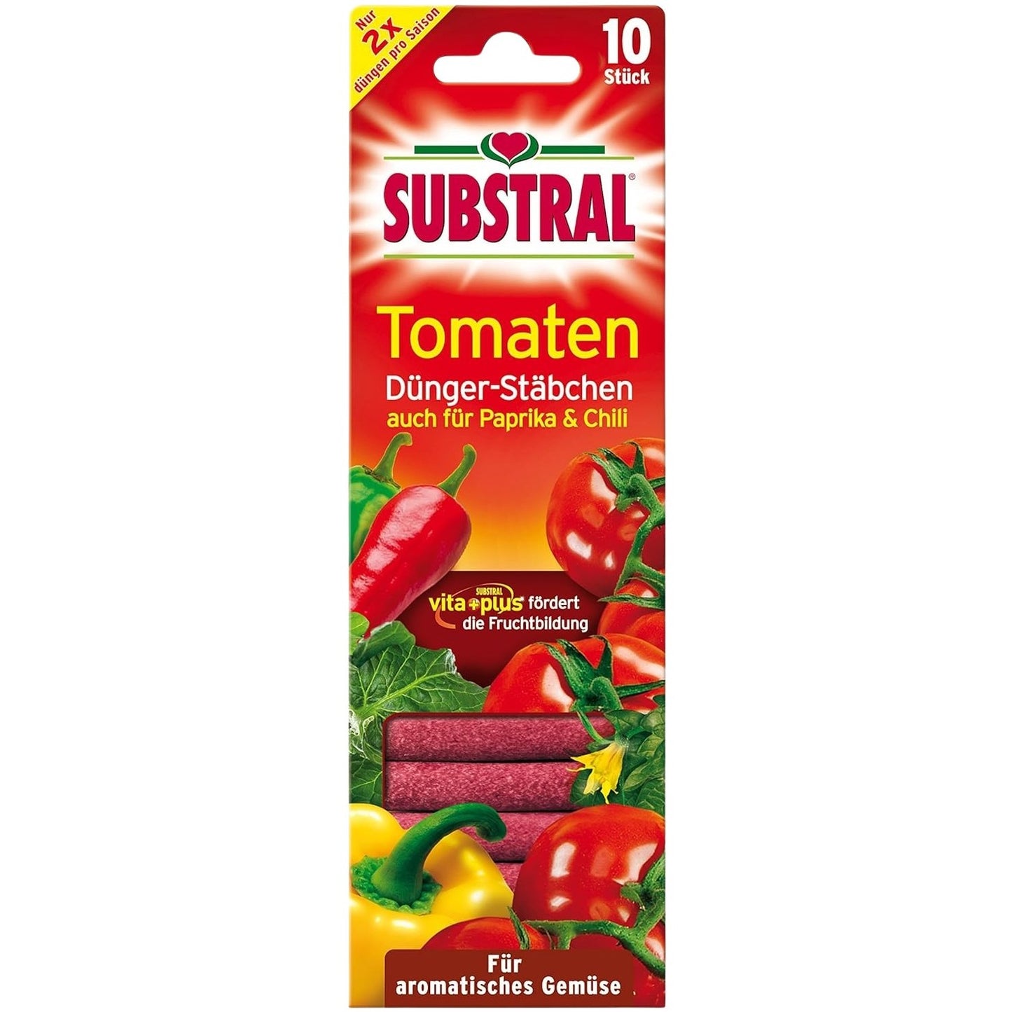 SUBSTRAL® Bâtonnets d'Engrais Spécial Tomates (10 bâtonnets)