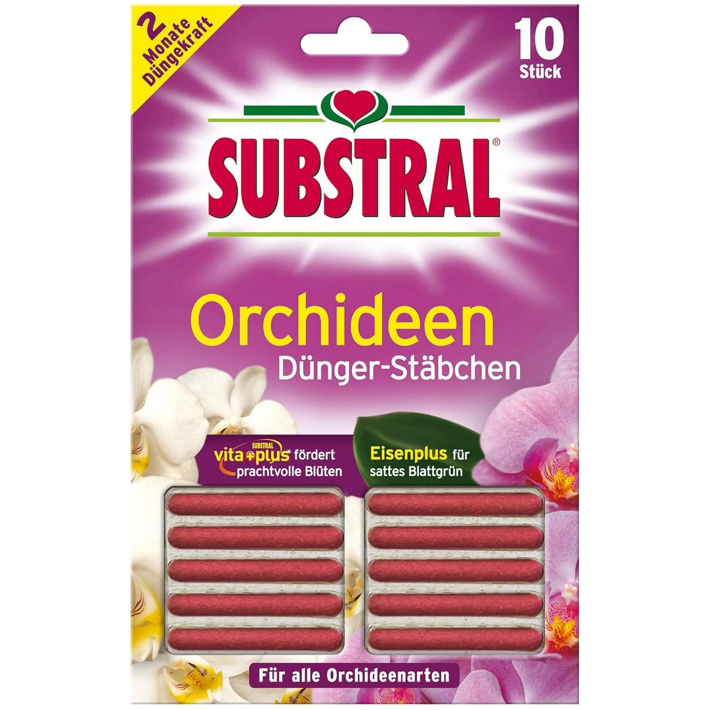 SUBSTRAL® Bâtonnets d'Engrais pour Orchidées (10 bâtonnets)