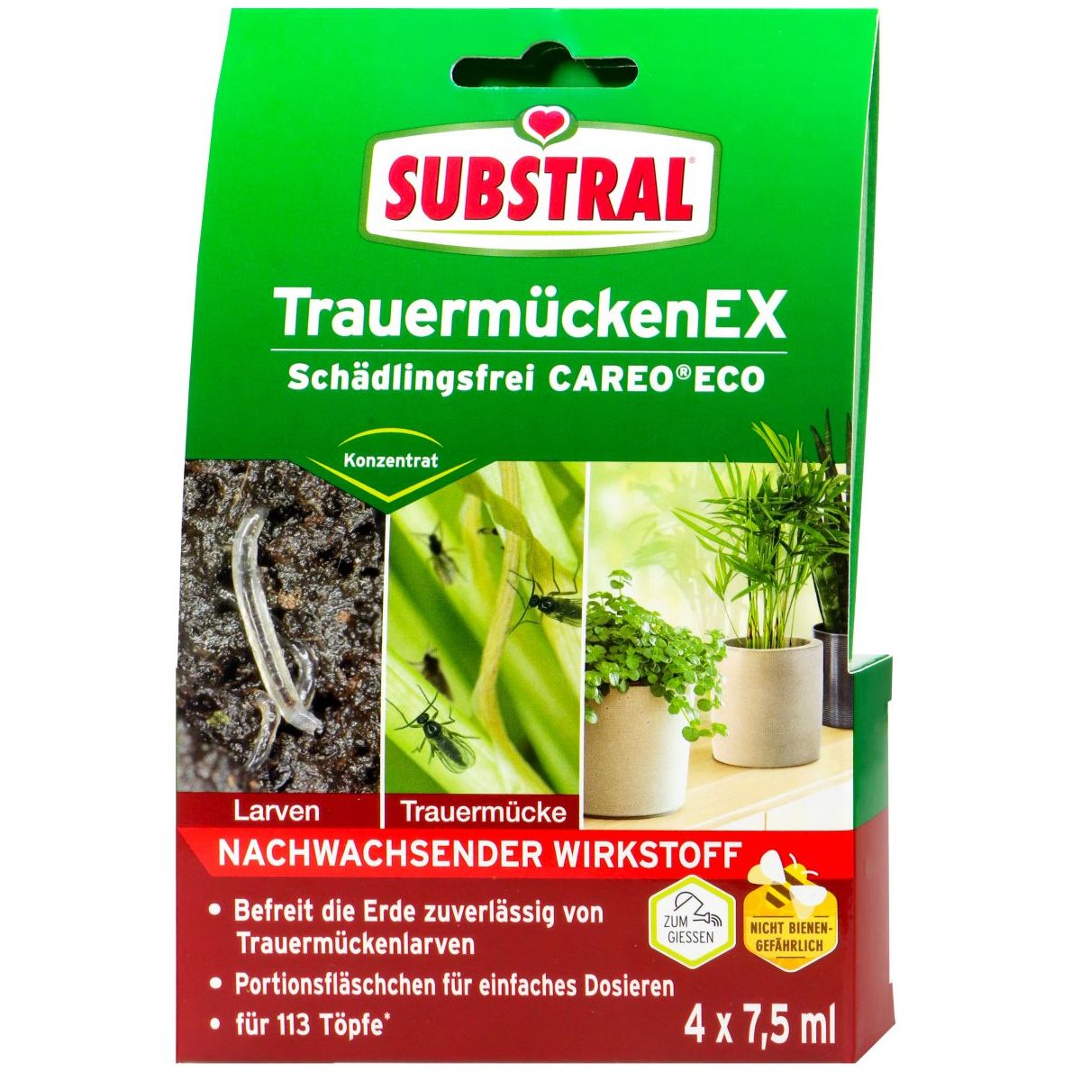SUBSTRAL® TrauermückenEX Anti-Nuisibles CAREO® ECO (4 x 7,5 ml)