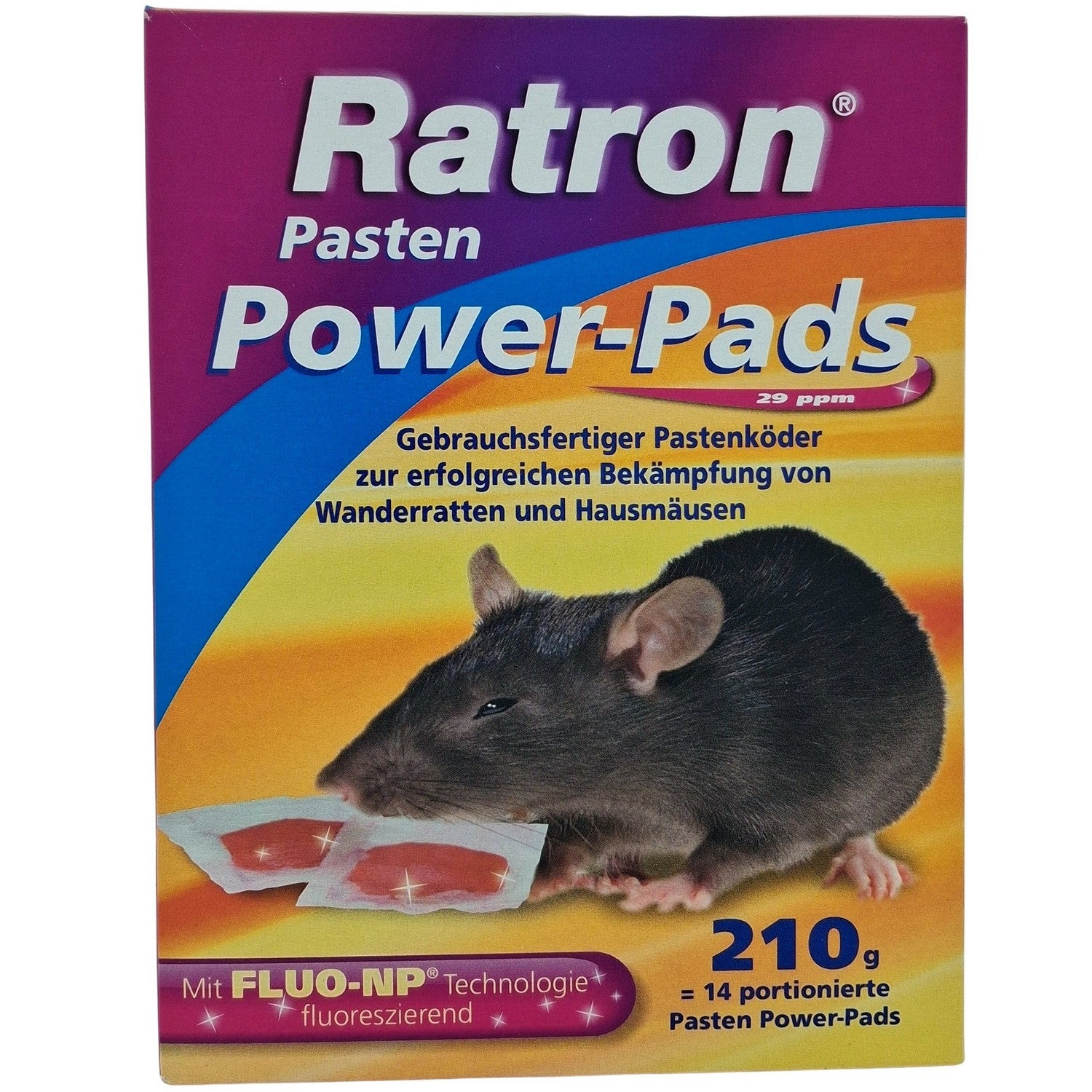 Ratron® Pâtes Appâts Power-Pads 29 ppm (14 x 15 g)