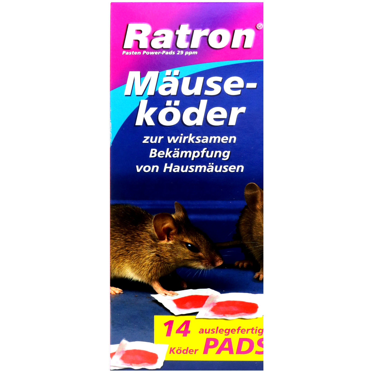 Ratron® Pâtes Appâts Souris Power-Pads 29 ppm (14 x 15 g)