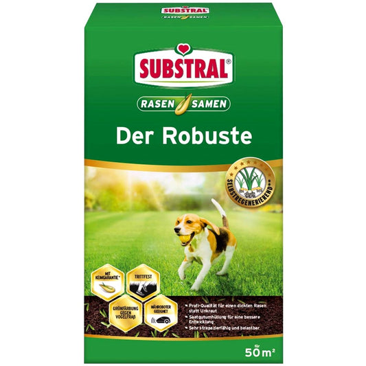 SUBSTRAL® Semences de Gazon Zones à Fort Passage – Résistant au Piétinement (1 kg / 50 m²)