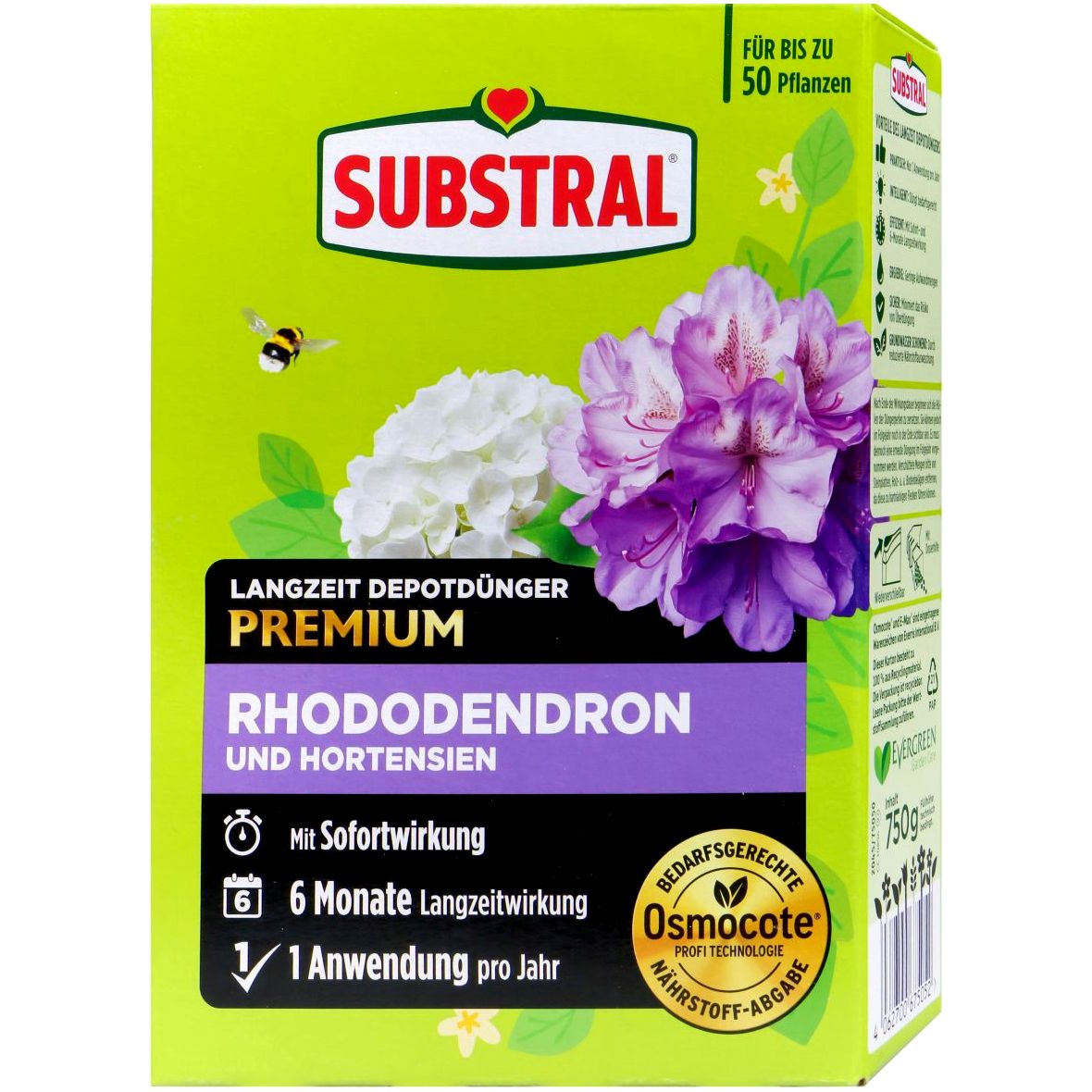 SUBSTRAL® Engrais Longue Durée Rhododendrons & Hortensias (750 g)