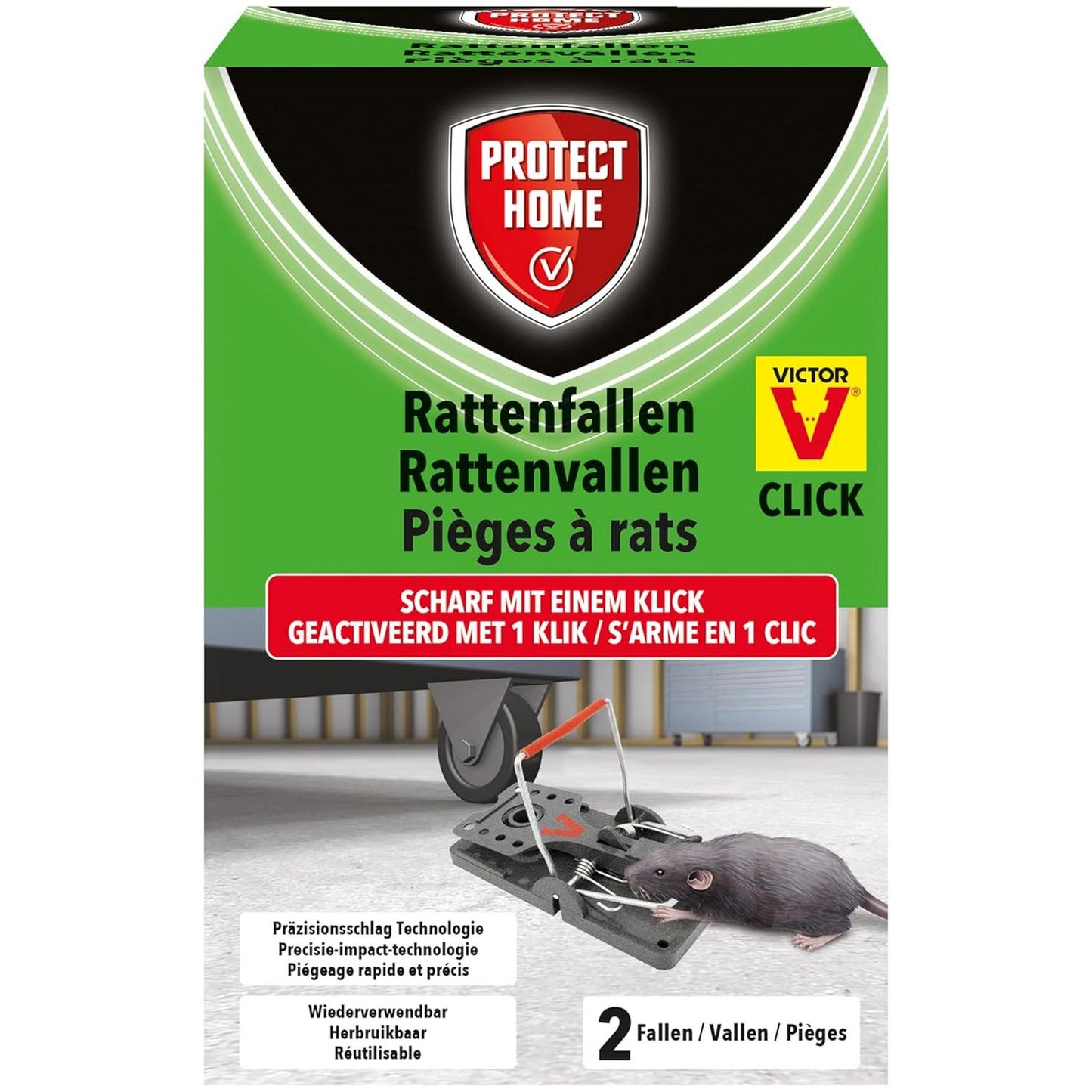Protect Home Pièges à Rats Click (2 pièces)