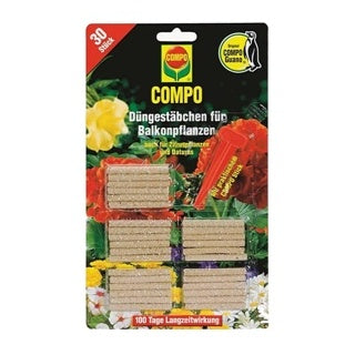 Bâtonnets engrais guano COMPO pour plantes de balcon fleuries 30 pièces