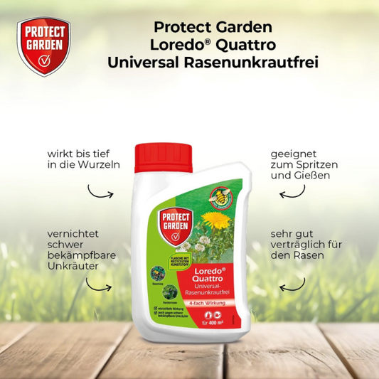 PROTECT GARDEN Loredo Quattro Désherbant Sélectif 400 ml