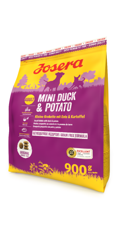 Croquettes Josera Mini Canard et Pommes de terre - Petites croquettes de canard et pommes de terre 900 g