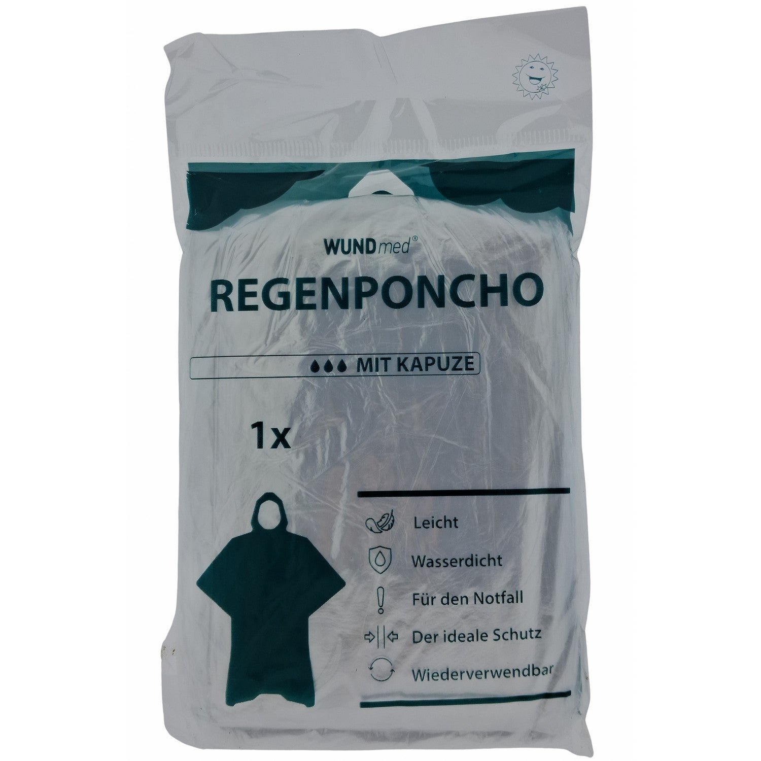 WUNDmed Poncho de pluie avec capuche