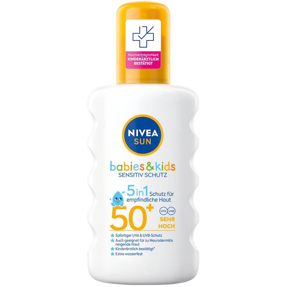 NIVEA SUN® Spray Solaire Enfants & Bébés Sensitiv SPF 50+ (200 ml)