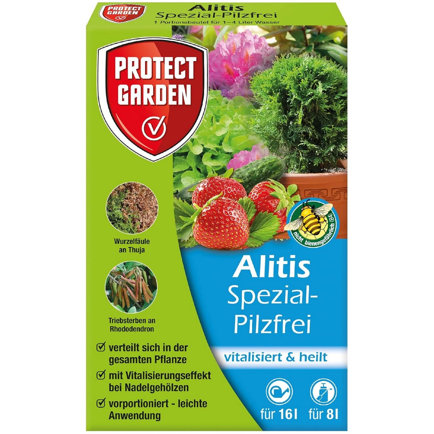 Sachets fongicide systémique Protect Garden Alitis pour conifères et fraisiers 4x10g