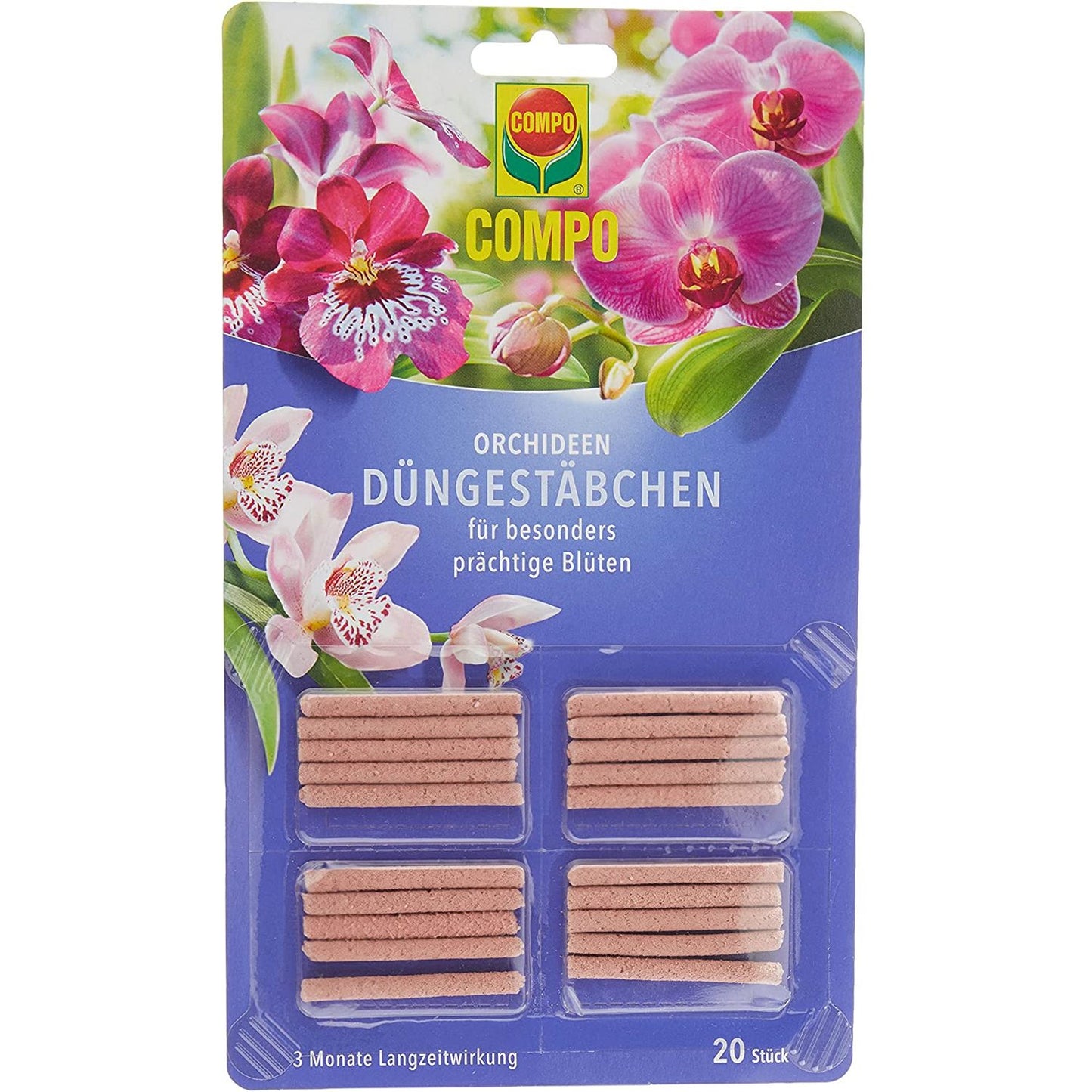 Bâtonnets engrais COMPO spécial orchidées formule douce 20 pièces