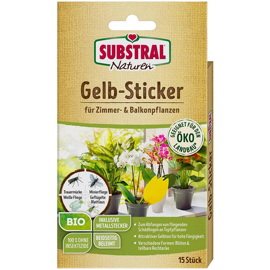 SUBSTRAL® Naturen® Pièges Glu Jaunes (15 pièges)