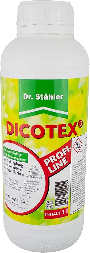 Dicotex Dr. Stahler  Désherbant Sélectif  Puissant Pelouse Sans mauvaises Herbes 1L