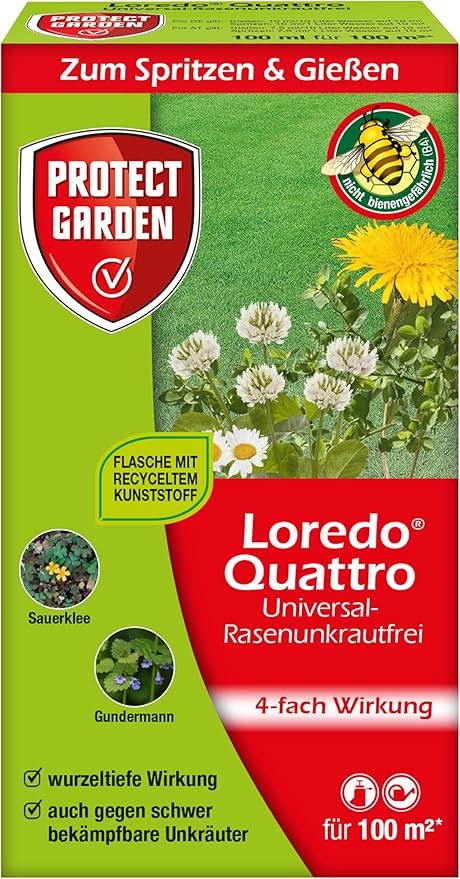 PROTECT GARDEN Loredo Quattro Désherbant Sélectif 250 ml