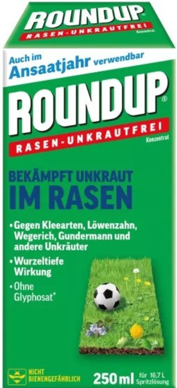 ROUNDUP Désherbant sélectif efficace pour jardin, herbicide gazon et pelouse - 3X250ml pour traiter 500m² ''Sans Glyphosate''