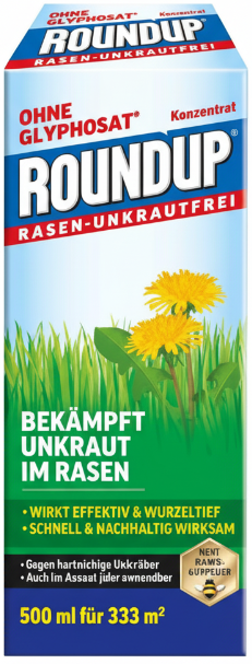 ROUNDUP Désherbant sélectif efficace pour jardin, herbicide gazon et pelouse 500 ml ''Sans Glyphosate'' - Lot de 5 Pièces