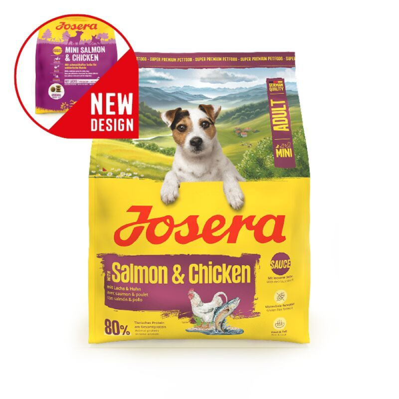 Josera Mini Saumon et Poulet - Avec une sauce savoureuse pour chiens difficiles 10 kg