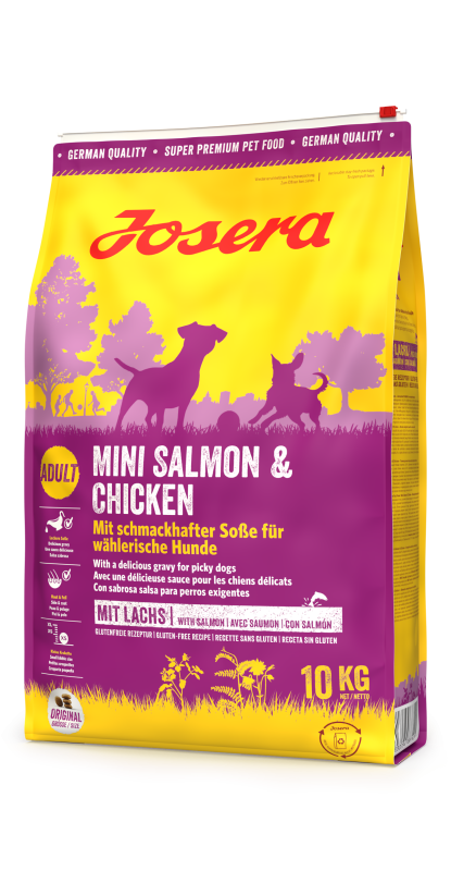 Josera Mini Saumon et Poulet - Avec une sauce savoureuse pour chiens difficiles 10 kg