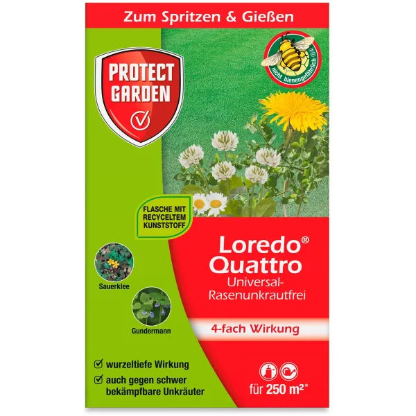 PROTECT GARDEN Loredo Quattro Désherbant Sélectif 250 ml