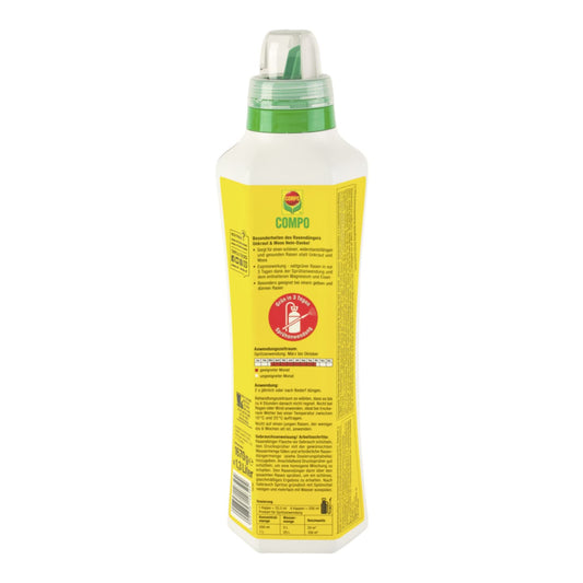 Engrais et Désherbant 2 en 1 pour pelouse COMPO : Mauvaises Herbes et Mousse - 1,3L pour traiter 130 m²