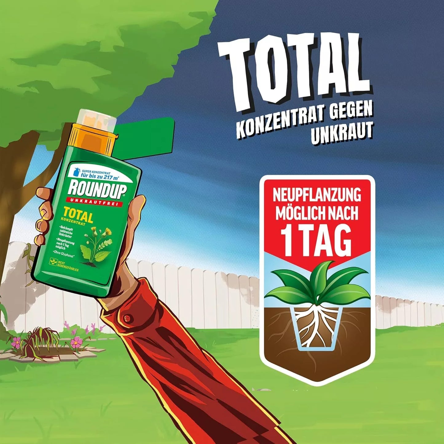 Roundup Désherbant Total Herbicide Non Sélectif Contre Les Mauvaise Herbe 500 ml ''Sans Glyphosate''