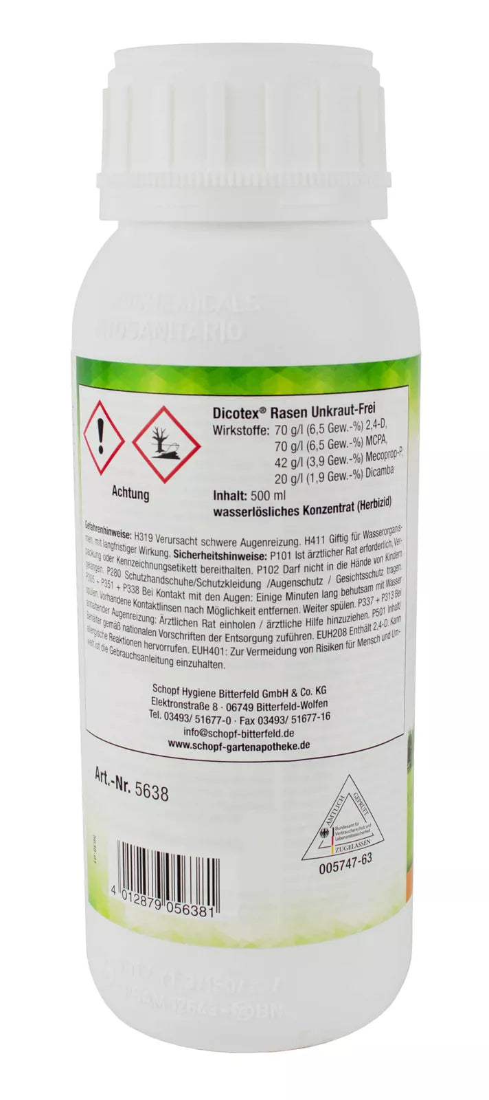 Dicotex Dr. Stahler Désherbant Sélectif Pour Pelouse et Gazon 500ml