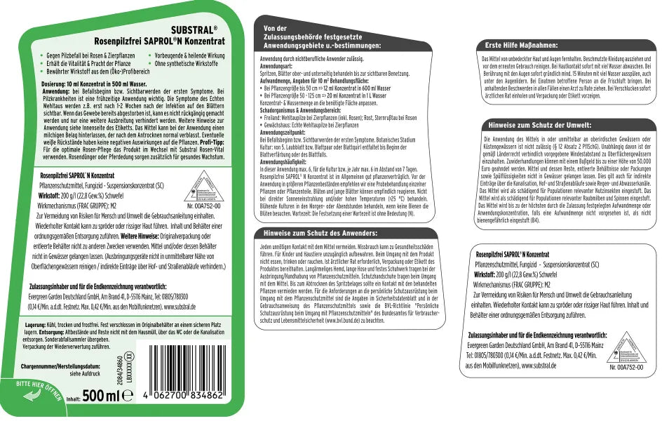SUBSTRAL Roses sans champignons Concentré (500 ml)